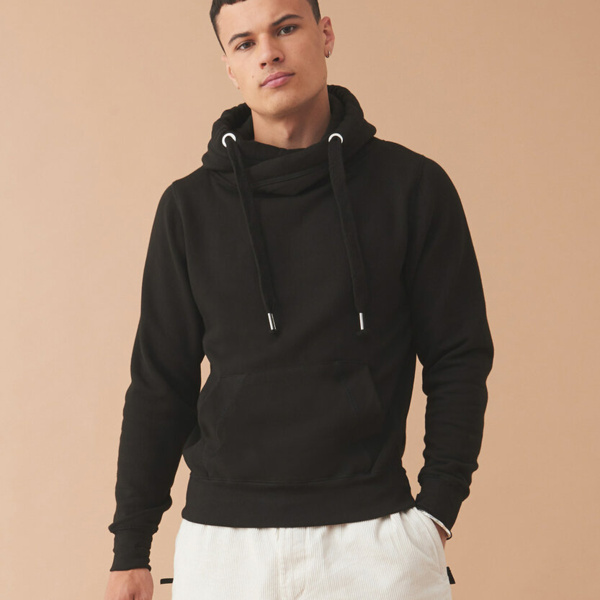 Cross neck hoodie Thumbnail