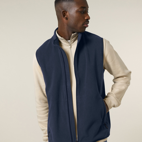 Quester - Men's Recycled Sleeveless Fleece Jacket Thumbnail
