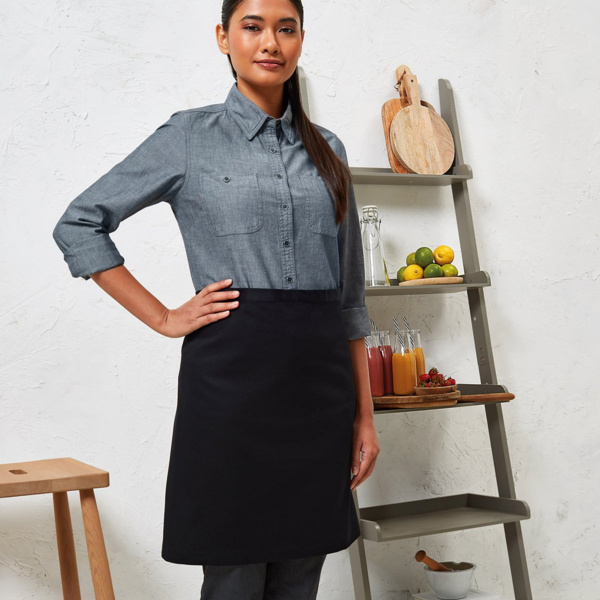 Cotton waist apron, organic and Fairtrade certified Thumbnail